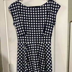 Kate Spade Navy and White Checkered Mini Dress